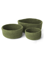 Gry and Sif Pine Green Felt Bowl