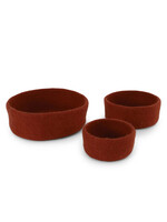Gry and Sif Rusty Red Felt Bowl