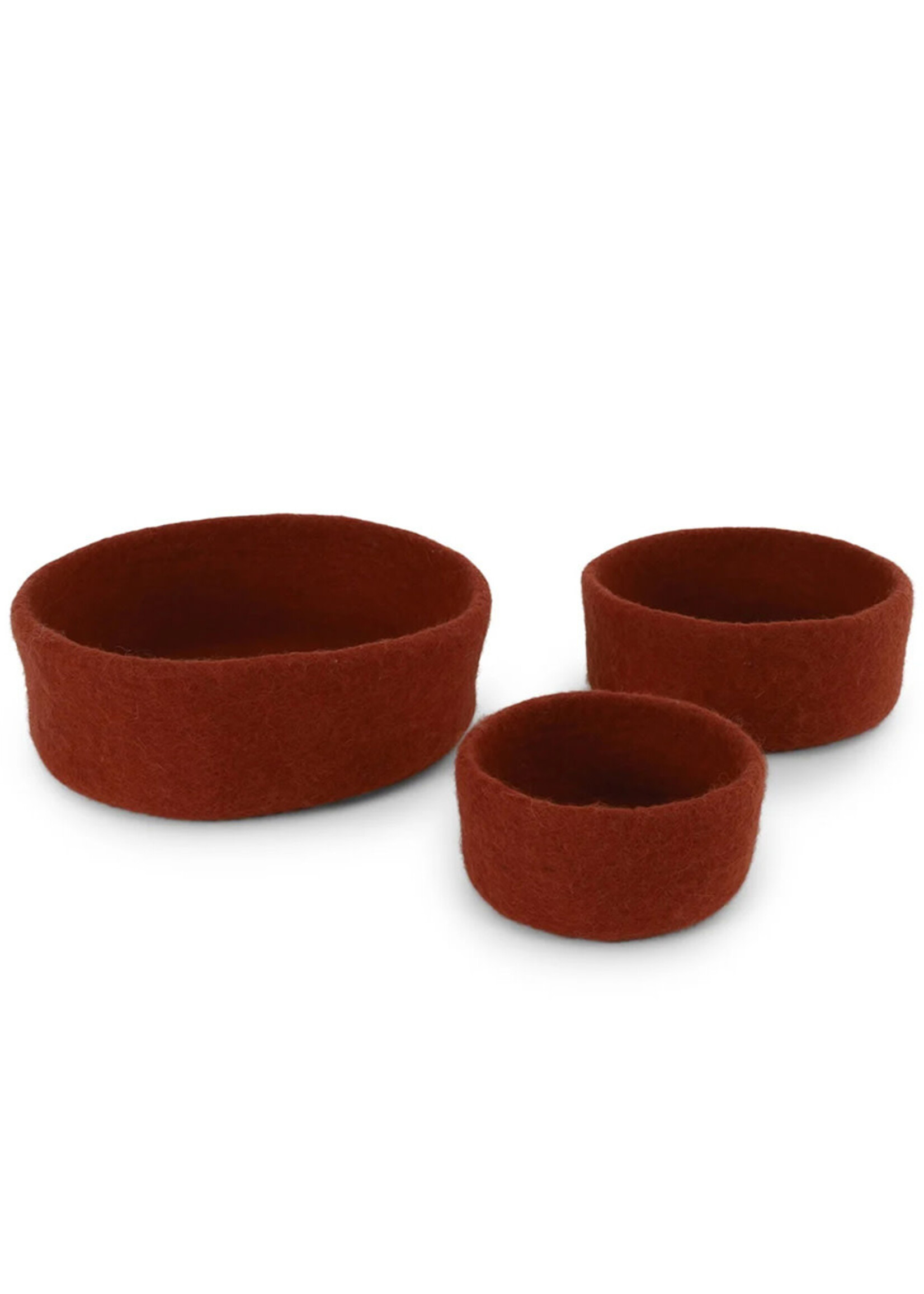 Gry and Sif Rusty Red Felt Bowl