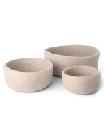 Gry and Sif Beige Felt Bowl
