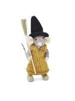 Gry and Sif Felt Grey Mouse Ornament - Broom
