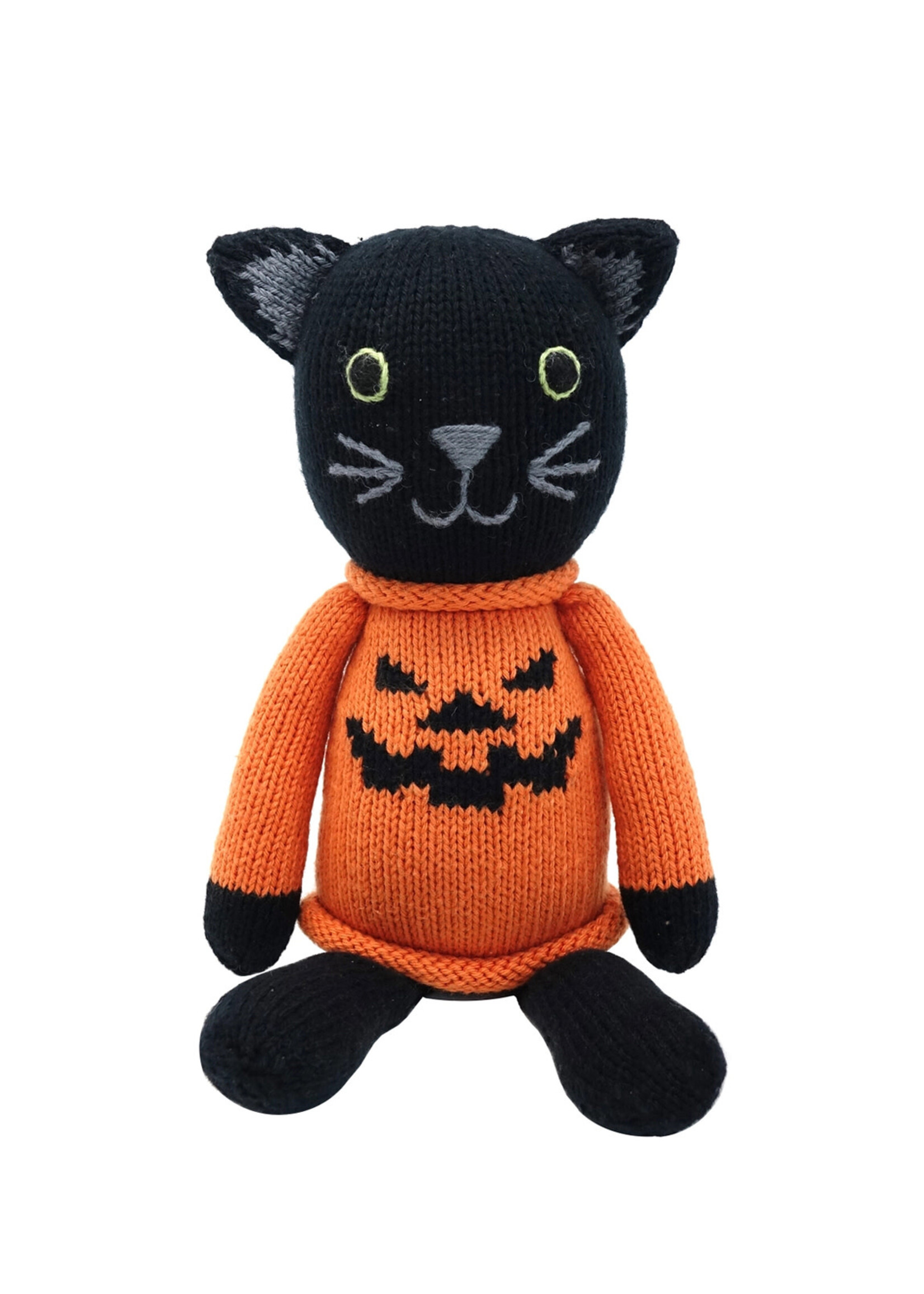 Melange Collection Knit Halloween Cat Stuffed Animal