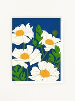 Lesley Goren Studio Matilija Poppy Blue Card