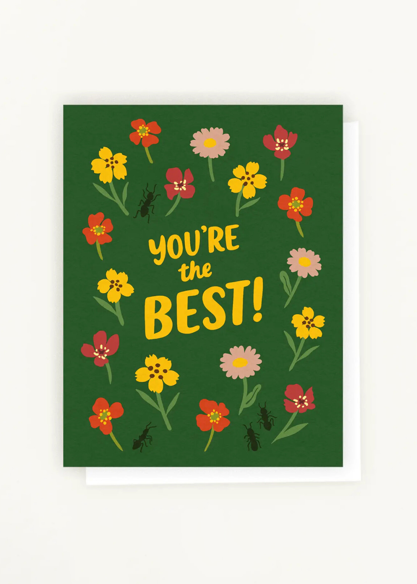 Lesley Goren Studio The Best With Flowers and Ants Card