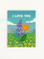 Lesley Goren Studio I love You with California Flowers Card