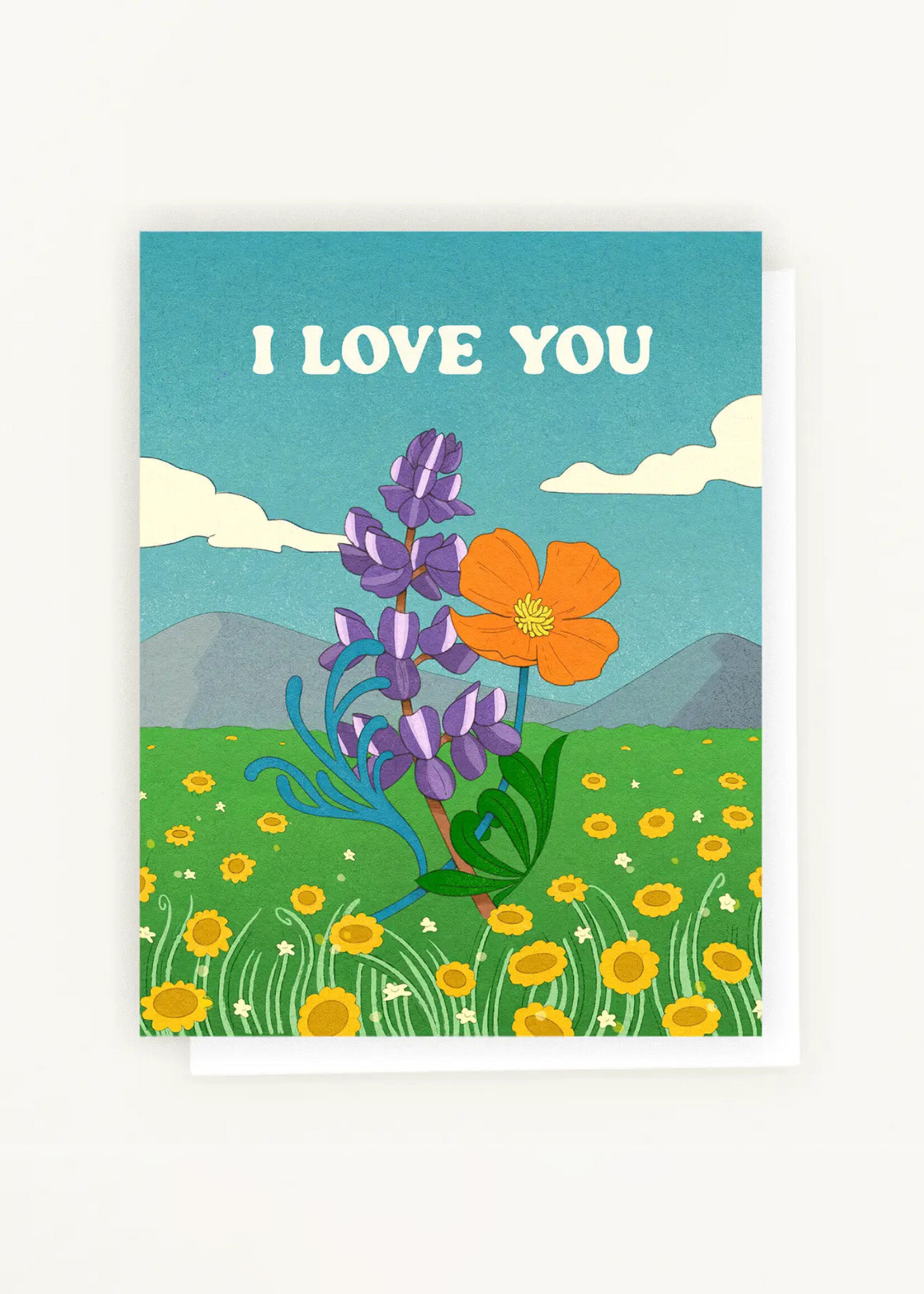 Lesley Goren Studio I love You with California Flowers Card