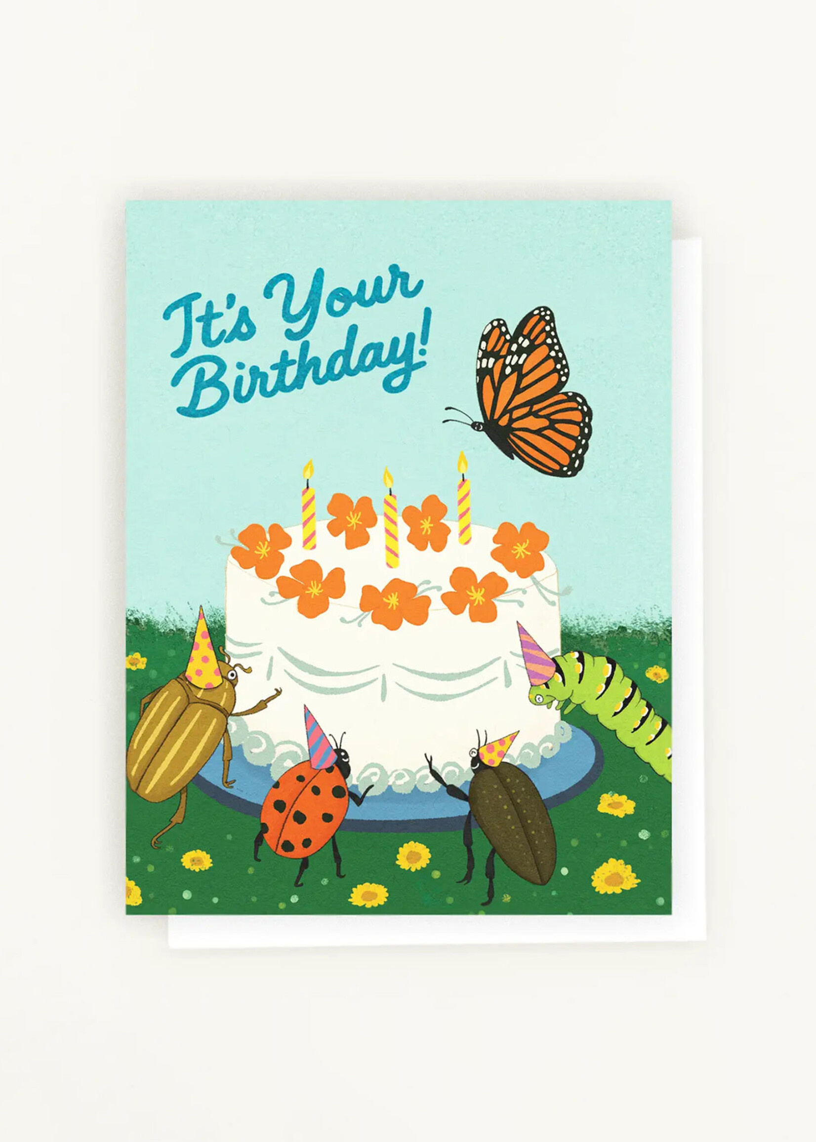 Lesley Goren Studio Poppy Cake Birthday and Bugs Card