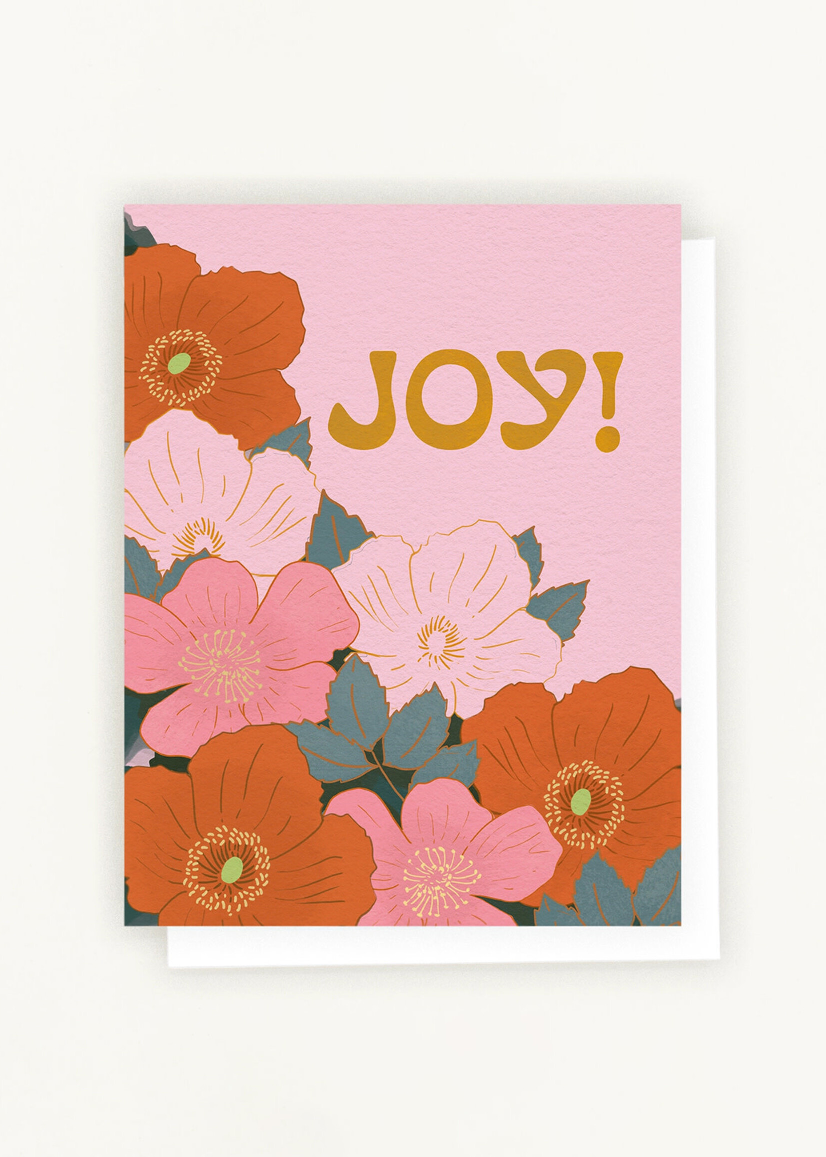 Lesley Goren Studio Joy & Poppy Pink Holiday Card