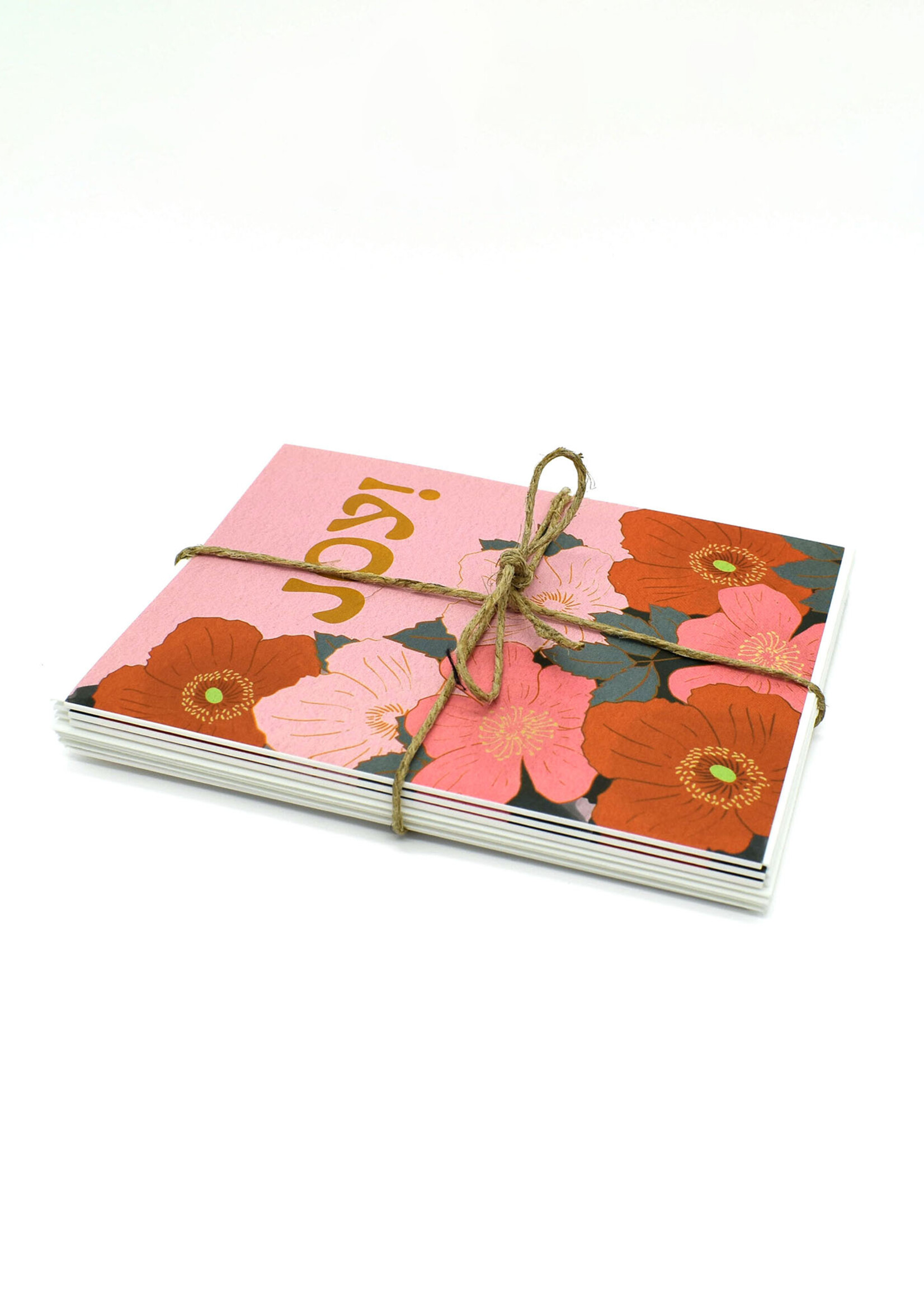 Lesley Goren Studio Joy & Poppy Pink Holiday Card Set