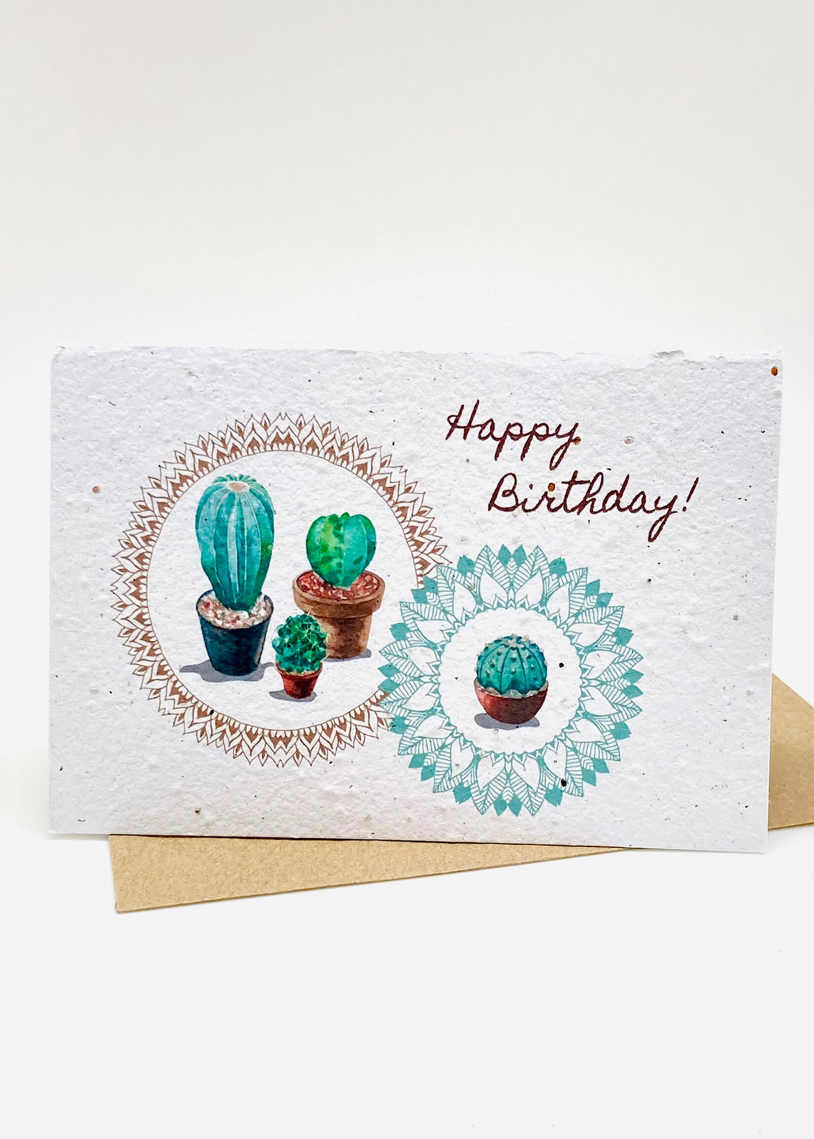 Growing Paper Birthday Cactus Plantable Card