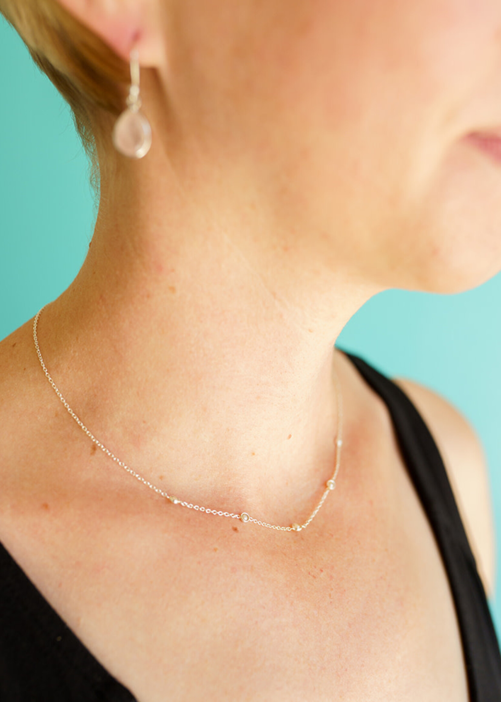 Fair Anita Delicate Pearl Sterling Silver Necklace