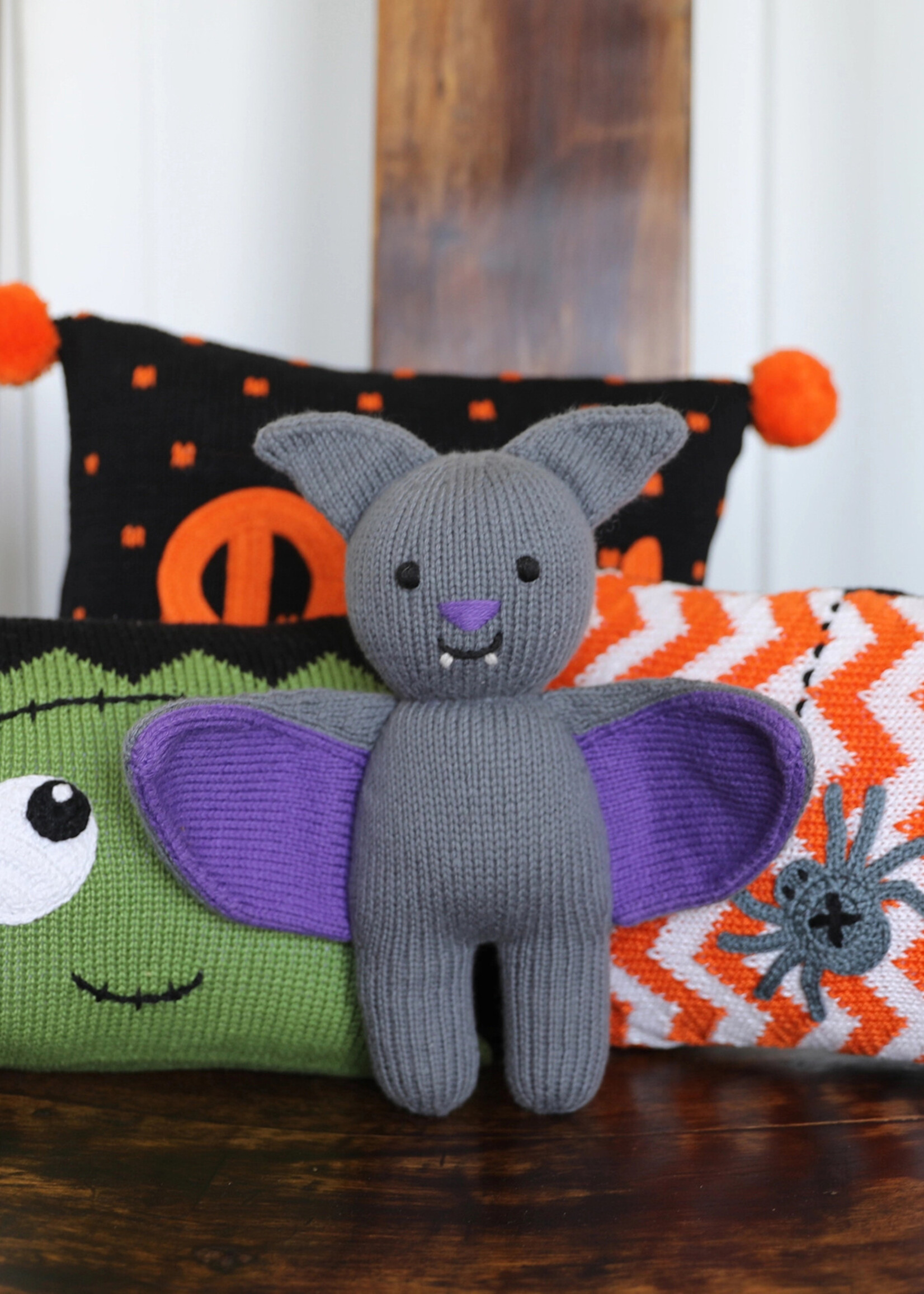 Melange Collection Knit Halloween Bat Stuffed Animal