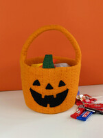 Global Goods Partners Felt Bucket - Halloween Jack-O'-Lantern
