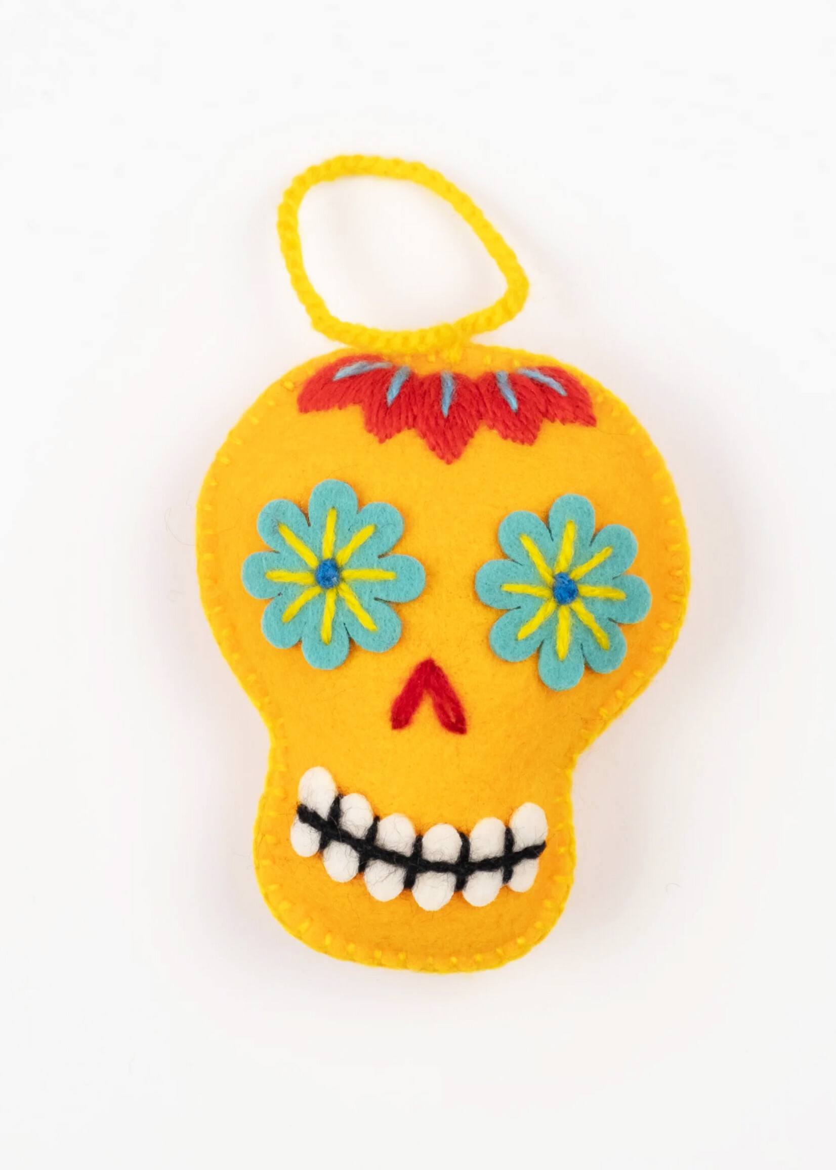 Global Goods Partners Sugar Skull Felt Ornament