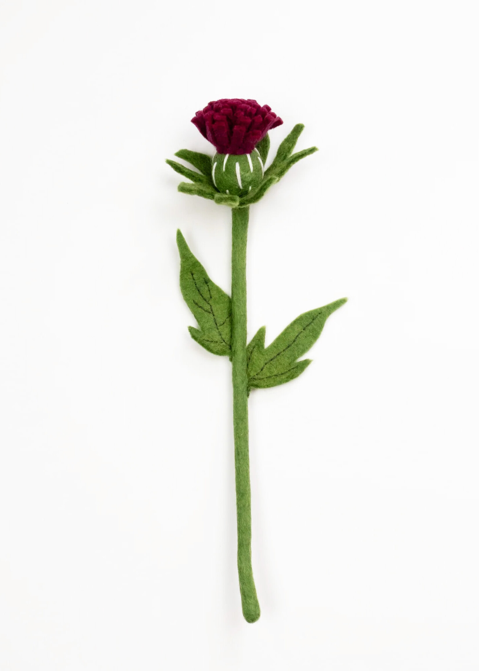 Global Goods Partners Thistle Stem Felt Flower