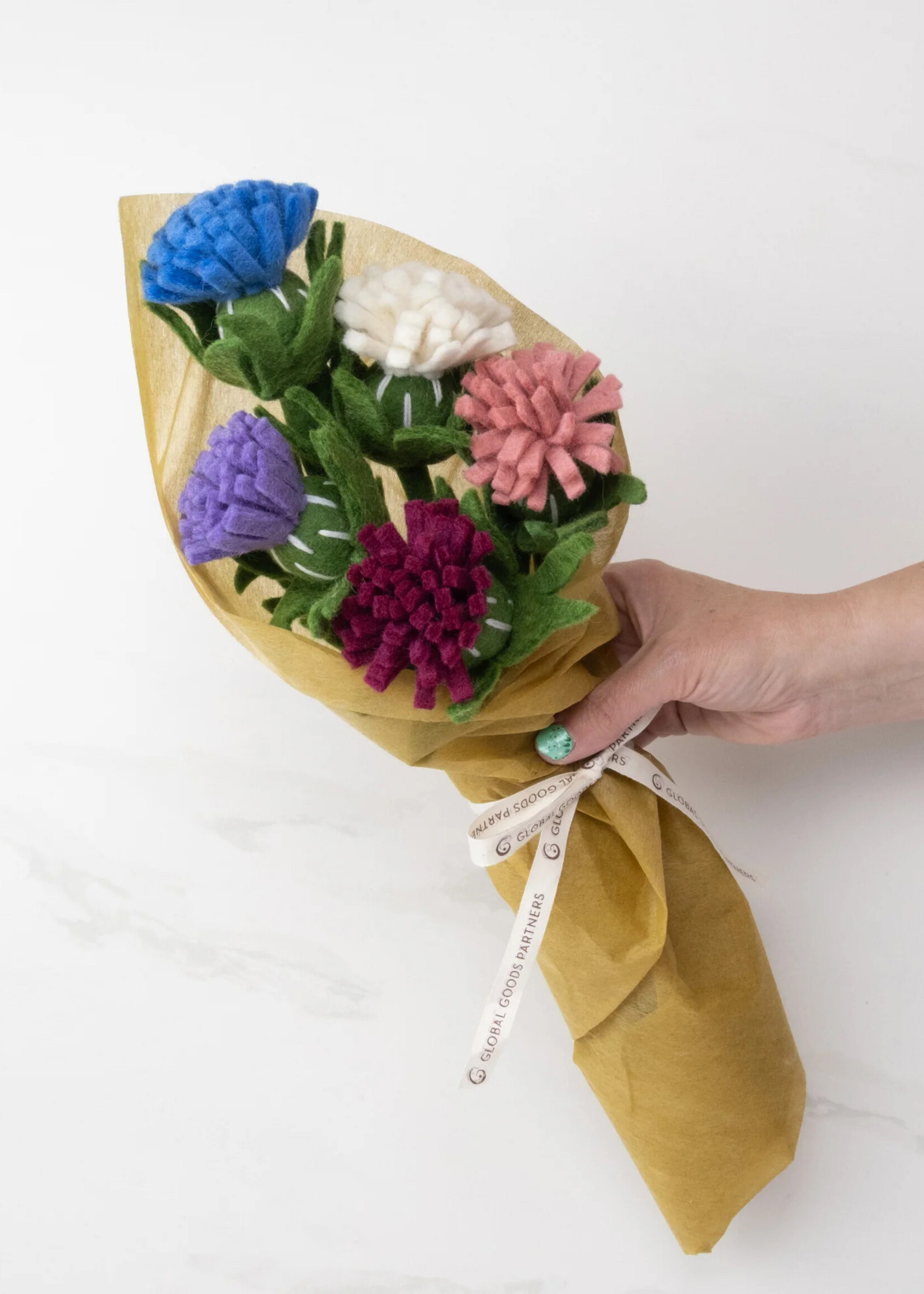 Global Goods Partners Thistle Stem Felt Flower