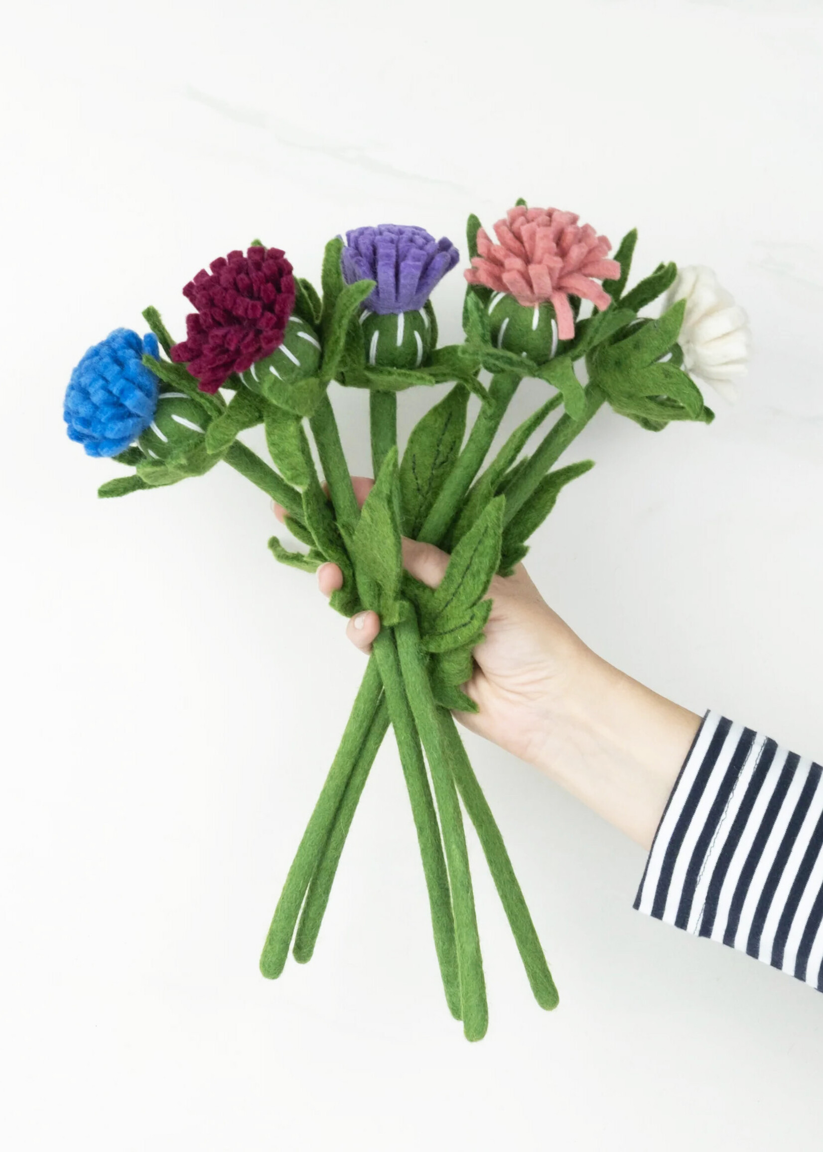 Global Goods Partners Thistle Stem Felt Flower