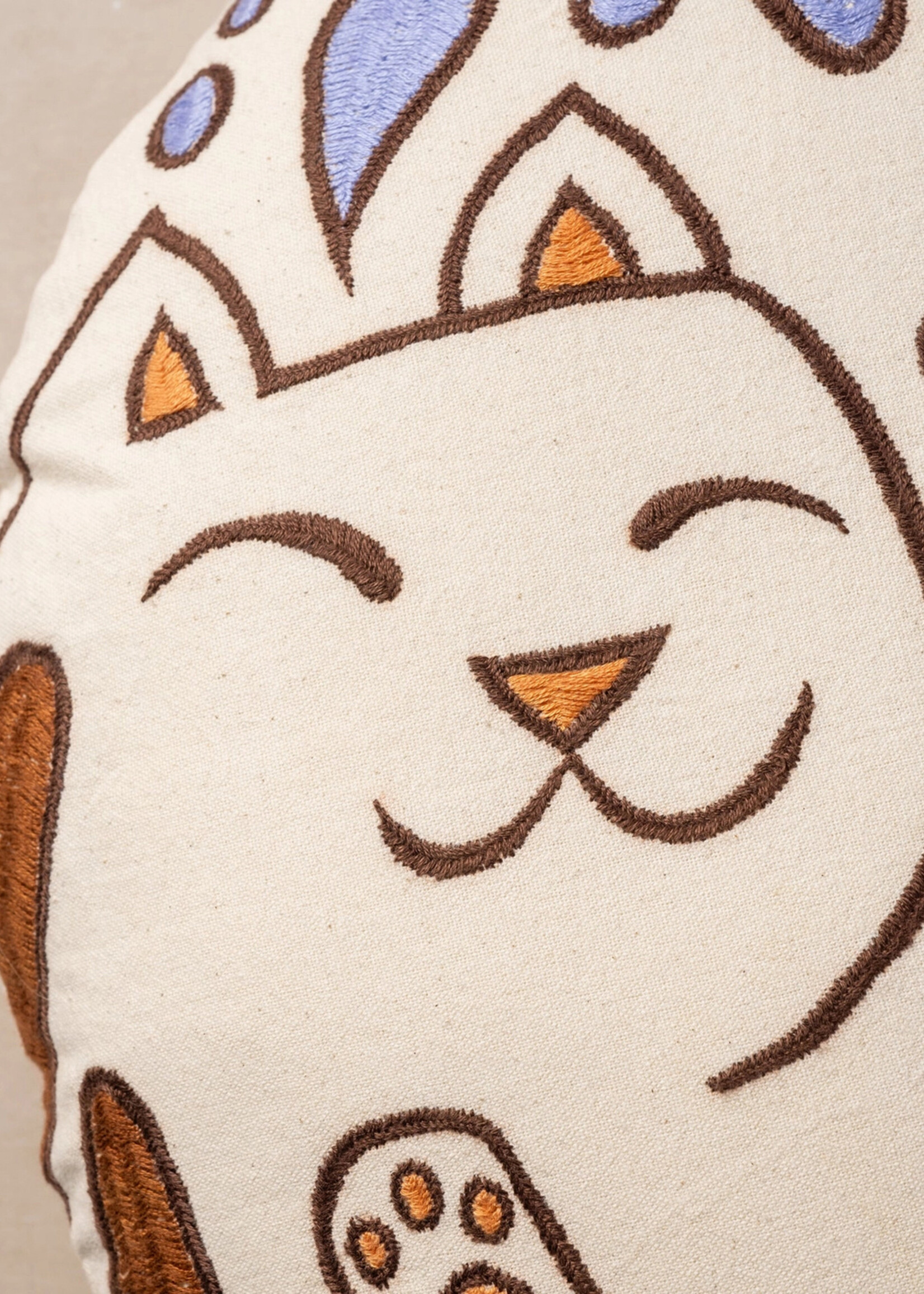 Ten Thousand Villages Cat Embroidered Pillow