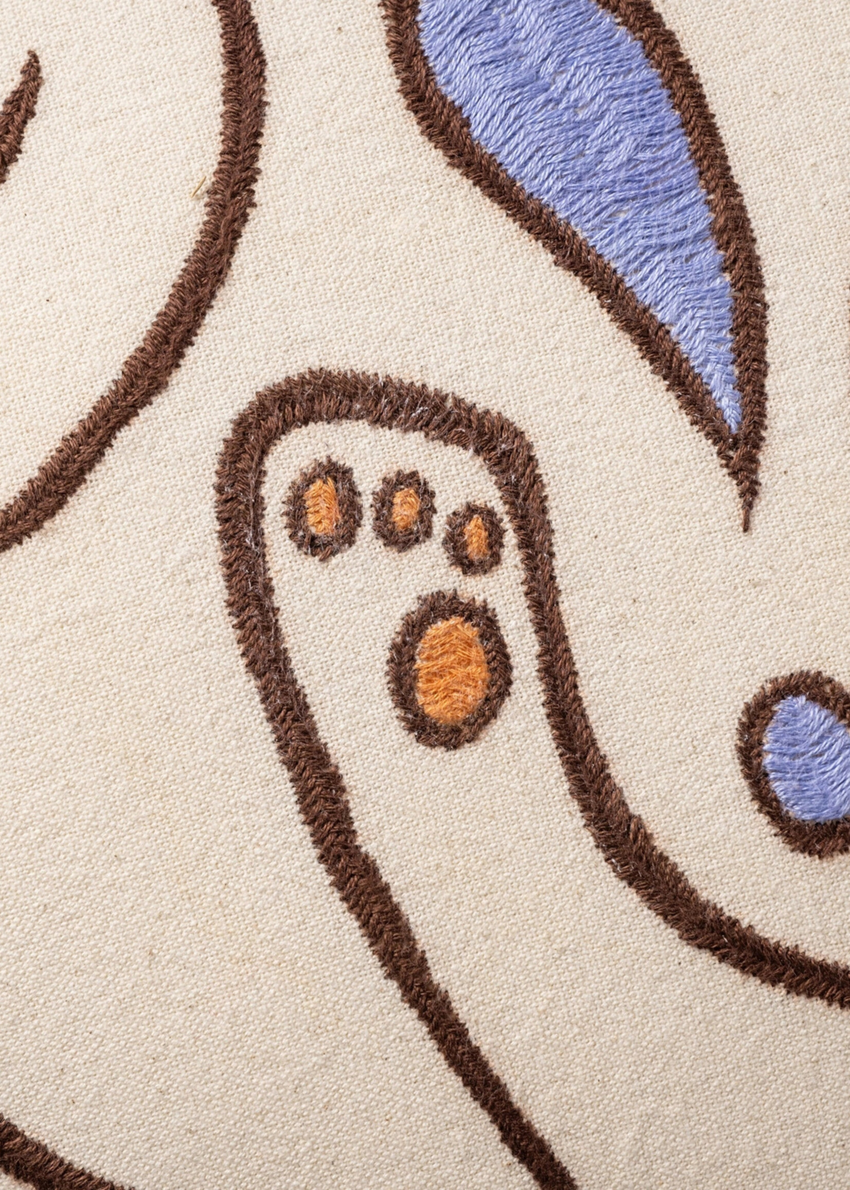 Ten Thousand Villages Cat Embroidered Pillow
