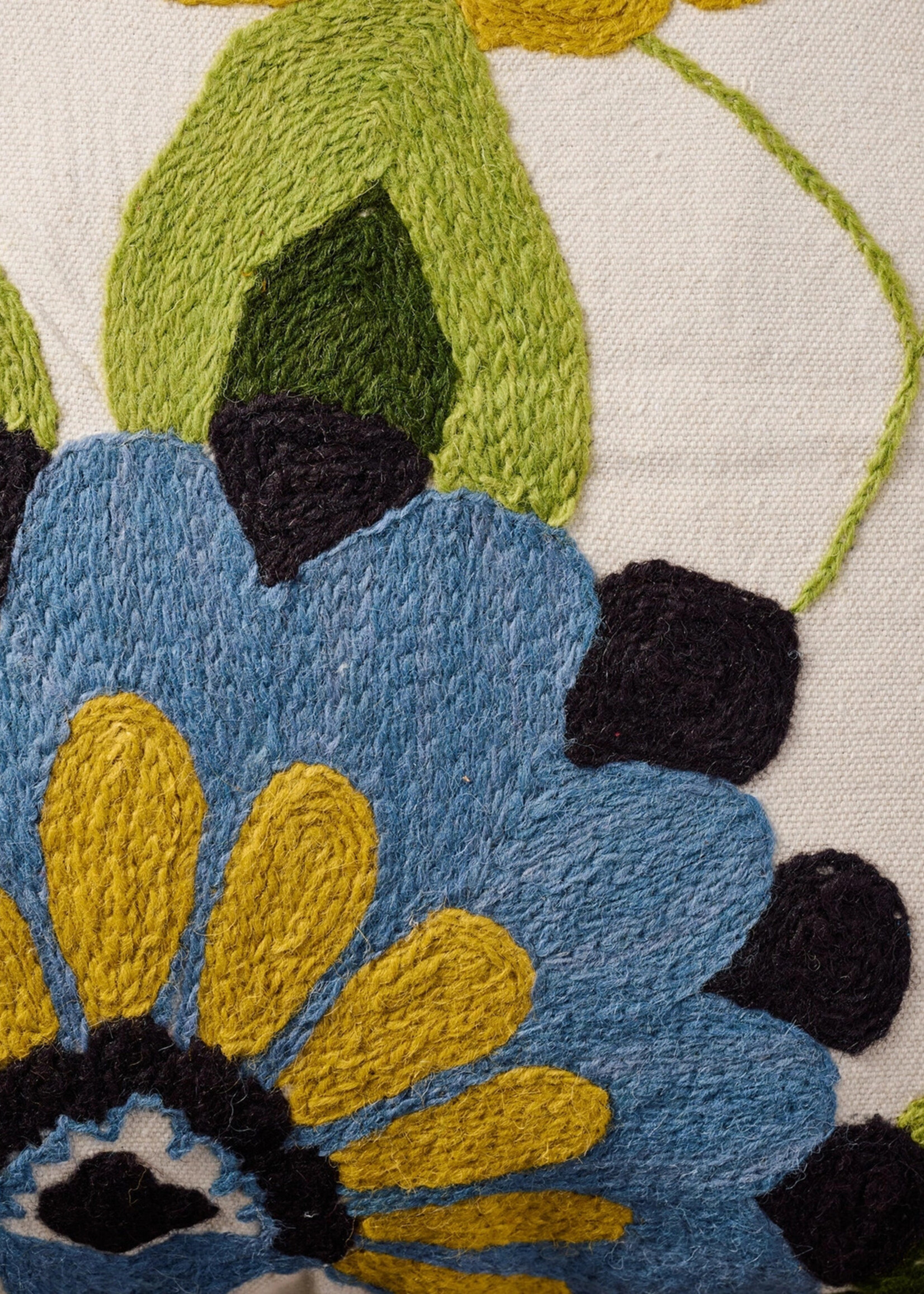 Ten Thousand Villages 18" Bela Embroidered Throw Pillow