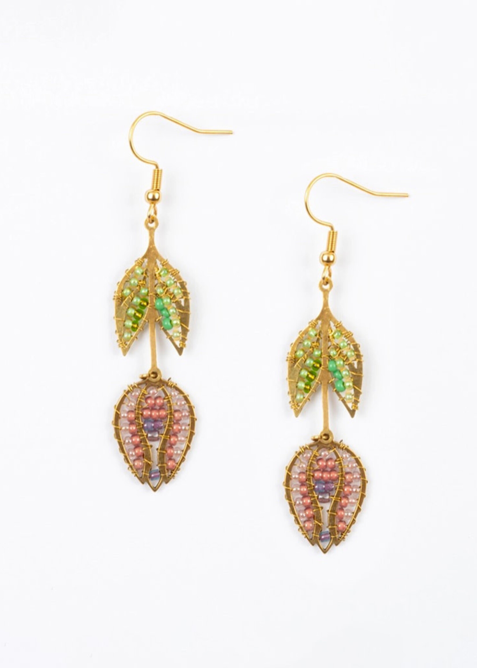 Altiplano Hanging Tulip Beaded Earrings