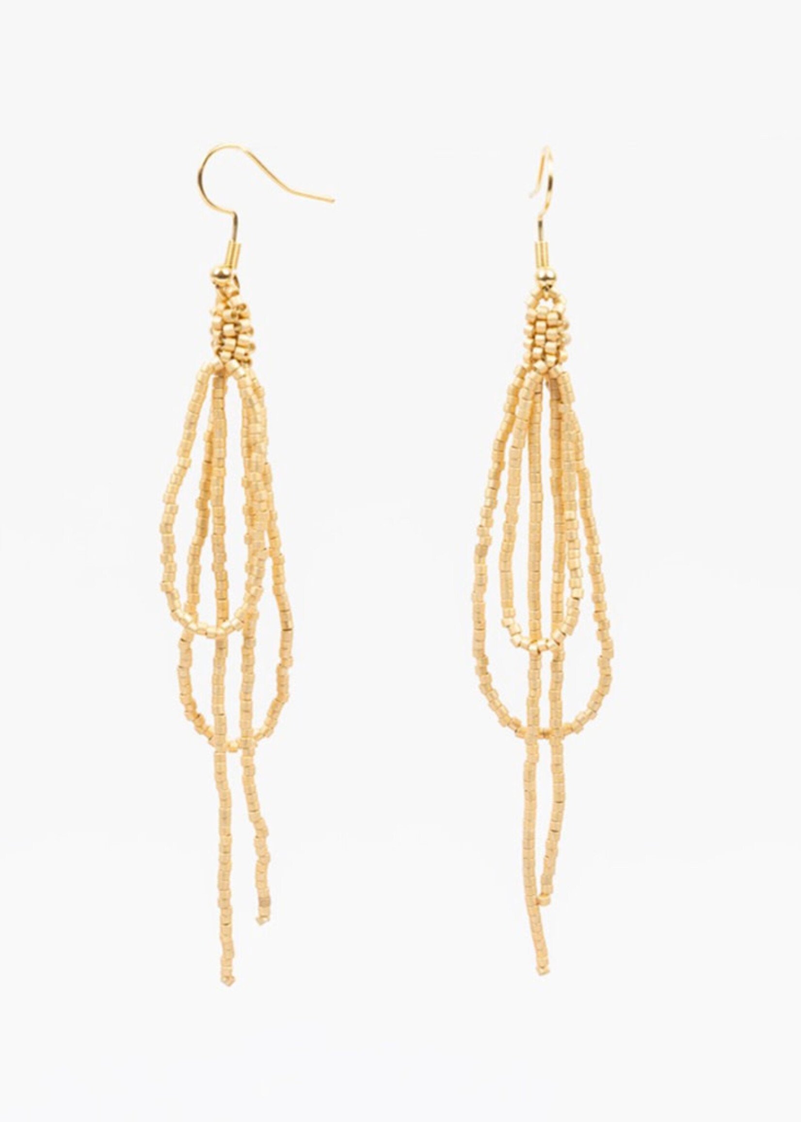 Altiplano Gold Delica Loop De Loop Beaded Earrings
