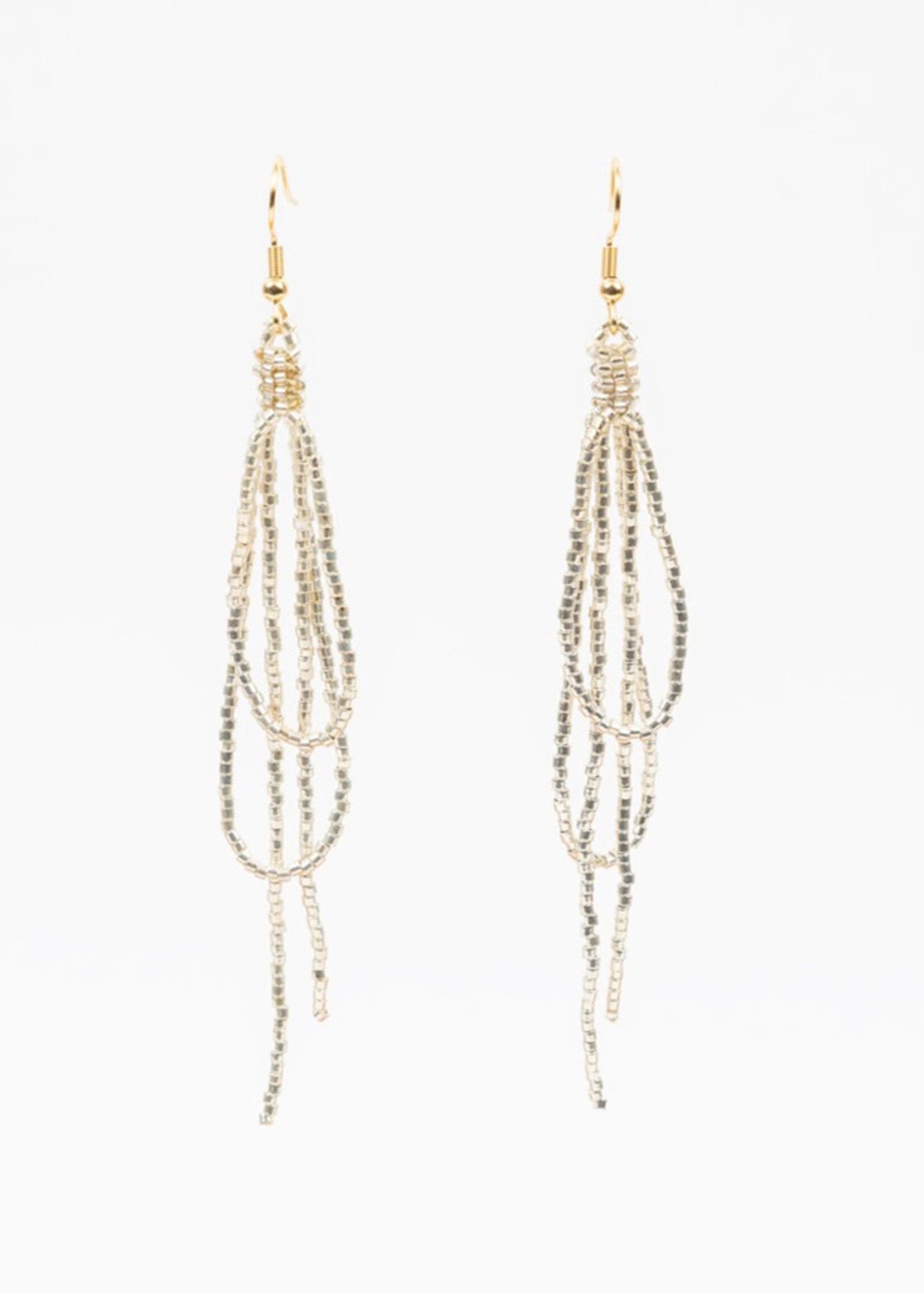 Altiplano Silver Delica Loop De Loop Beaded Earrings