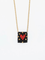 Altiplano Radiant Heart Beaded Tag Necklace