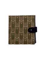 Malia Designs Cat Print Square Wallet - Army Green