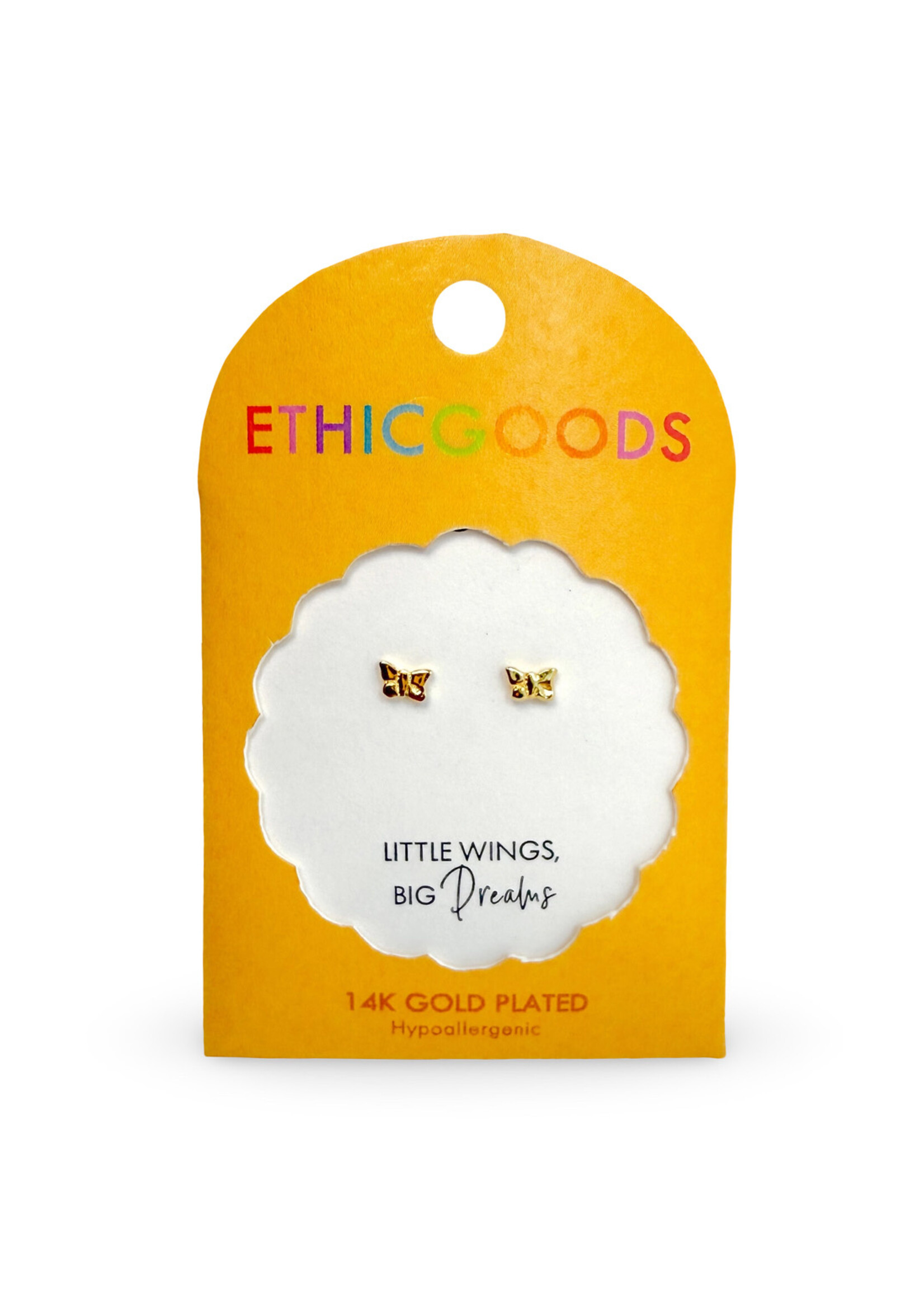 Ethic Goods Tiny Butterfly Stud Earrings