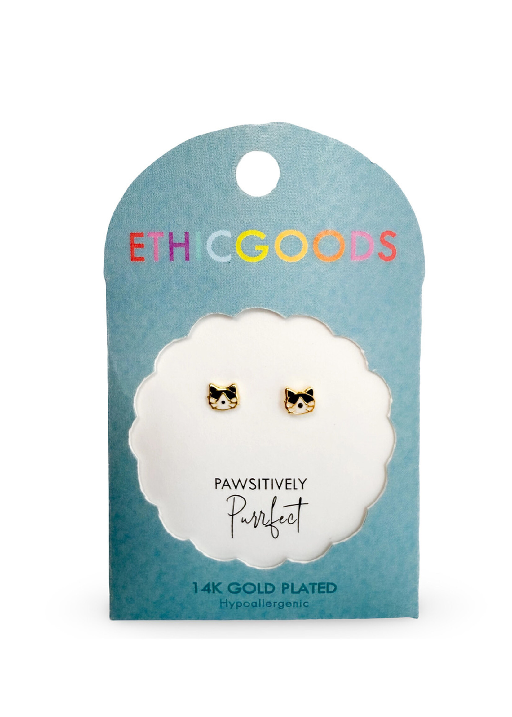 Ethic Goods Tiny Cat Stud Earrings