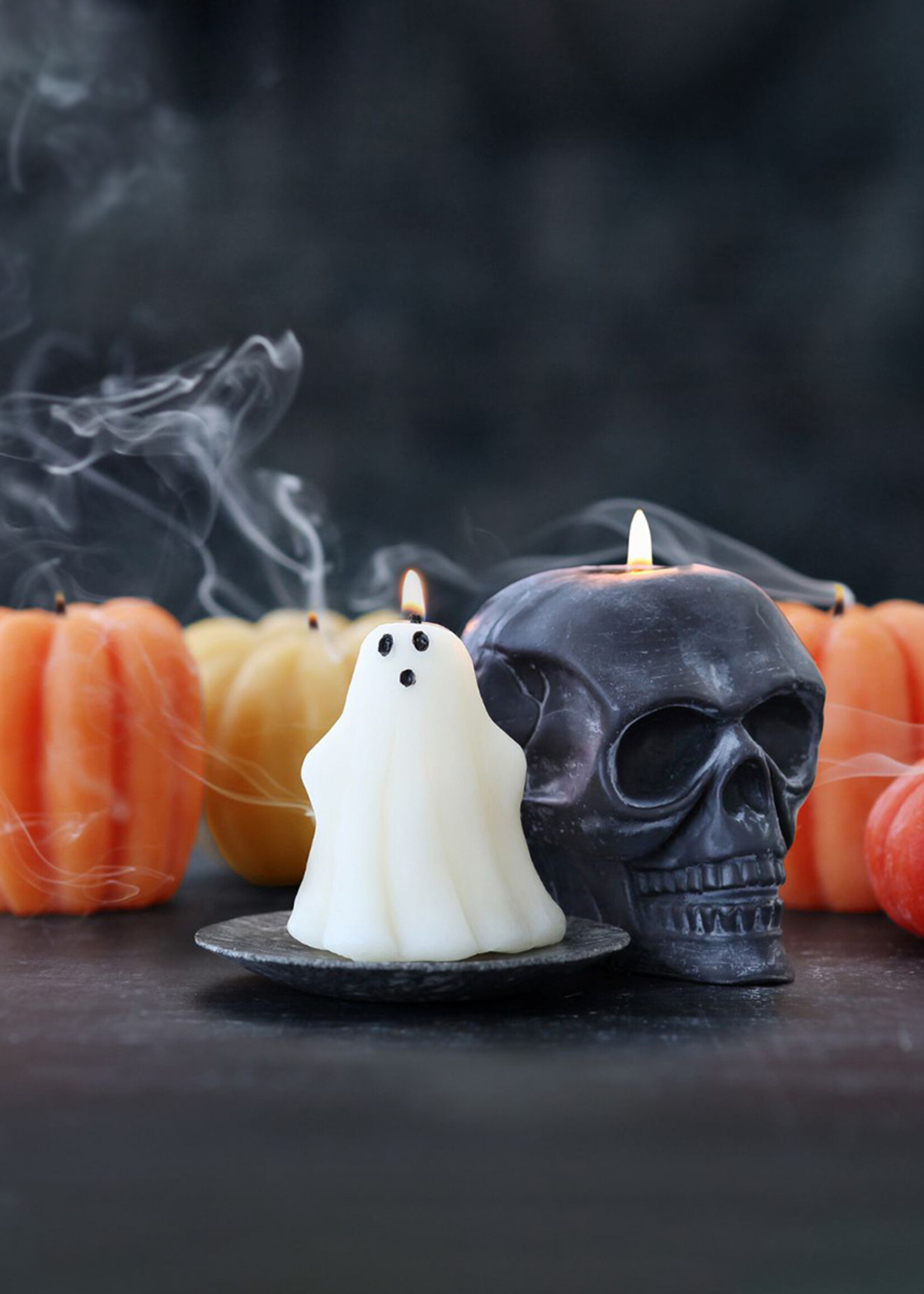 Big Dipper Waxs Works FINAL SALE - Black Skull Beeswax Candle
