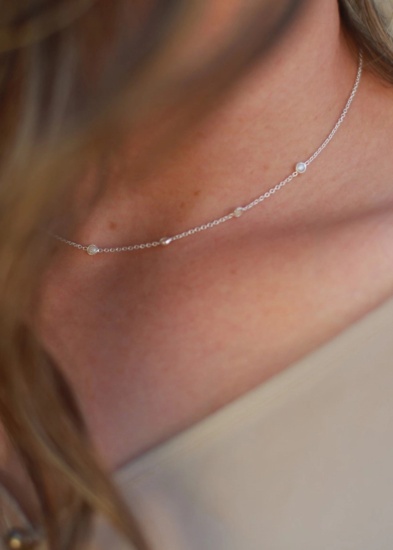 Fair Anita Delicate Pearl Sterling Silver Necklace