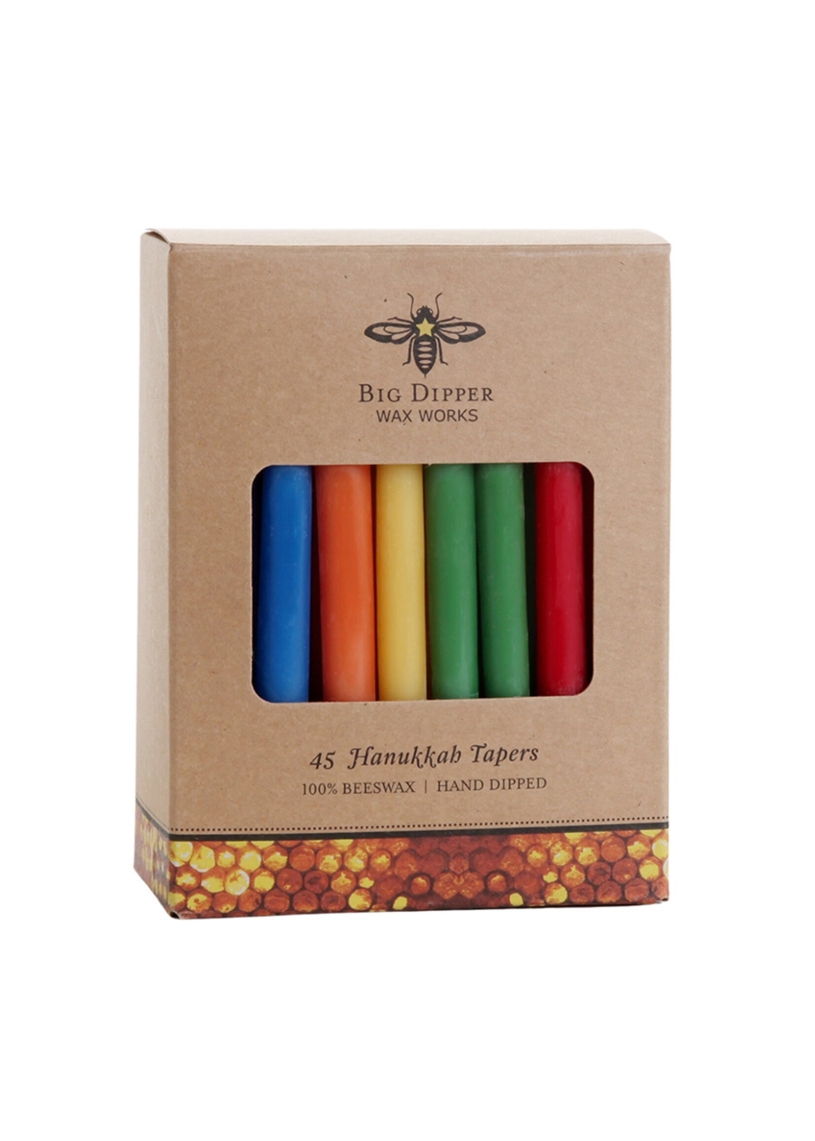 Big Dipper Waxs Works Beeswax Hanukkah Candles - Multi-Colored
