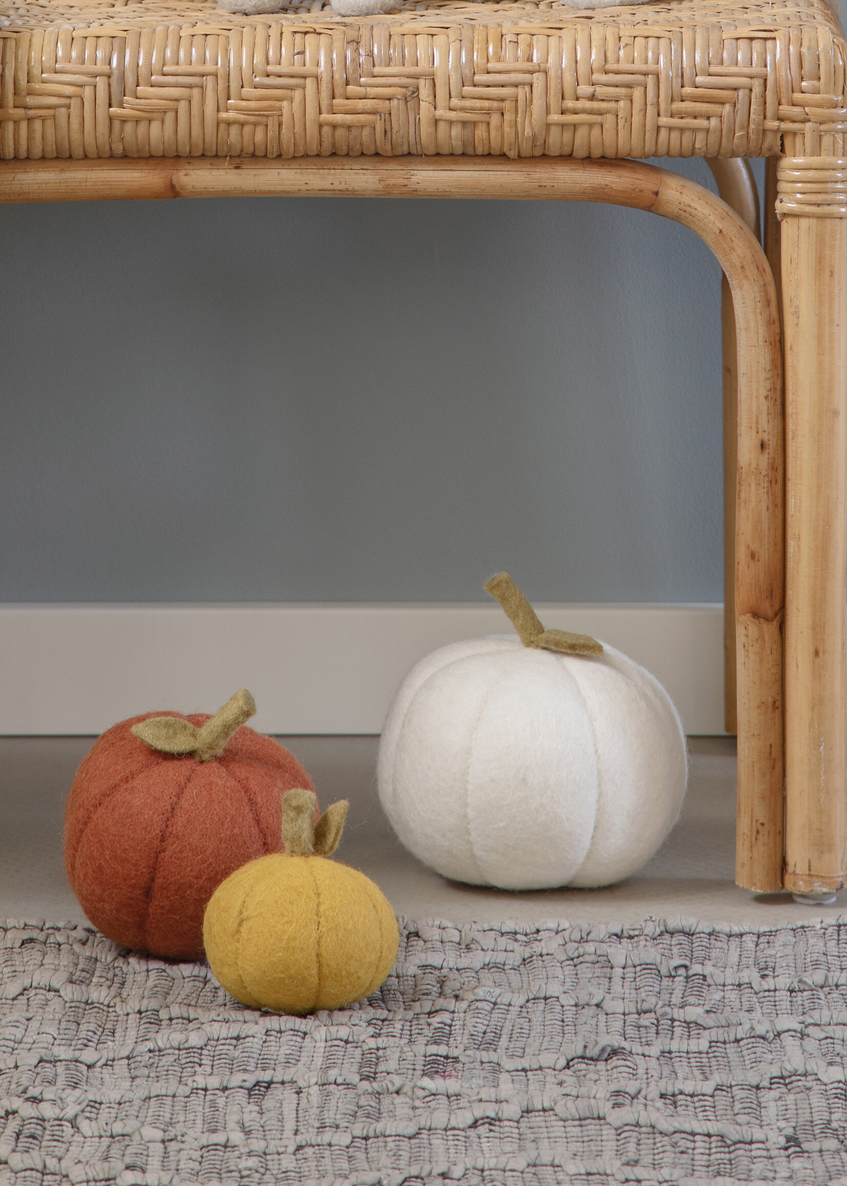 Gry and Sif Rusty Red Felt Pumpkin