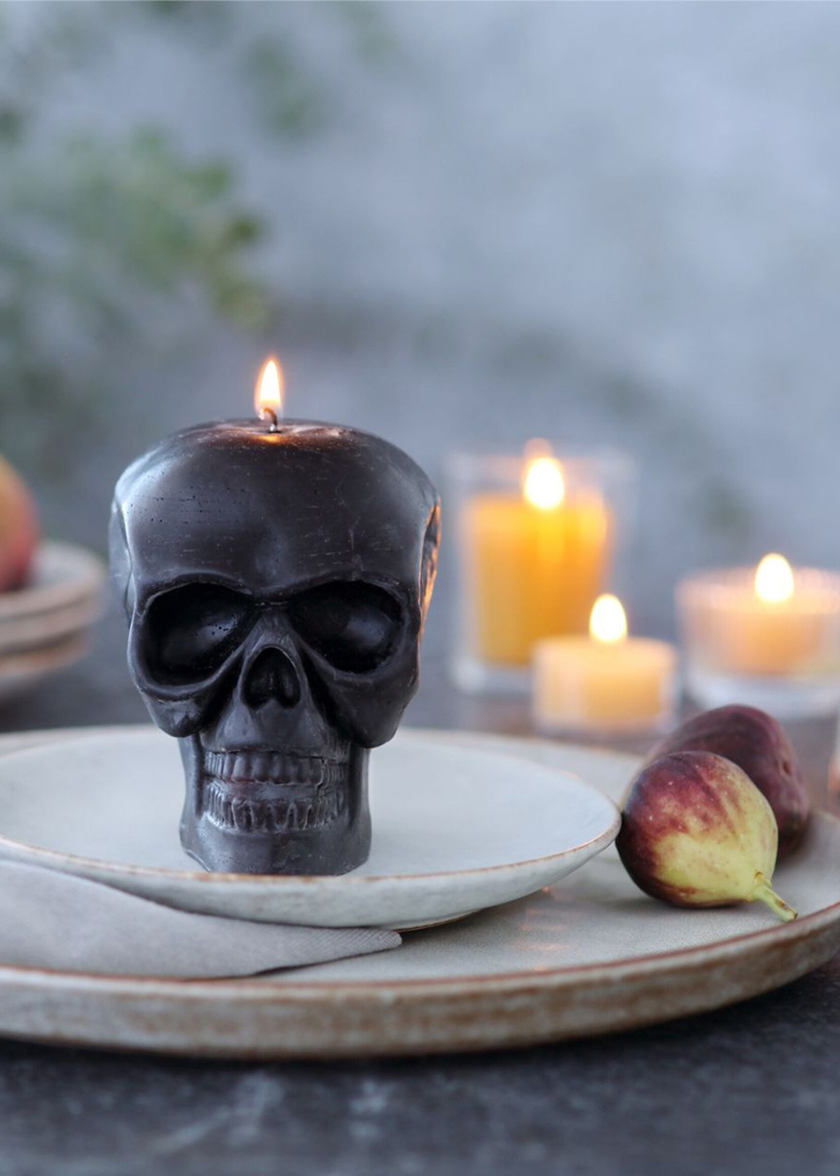 Big Dipper Waxs Works Black Skull Beeswax Candle