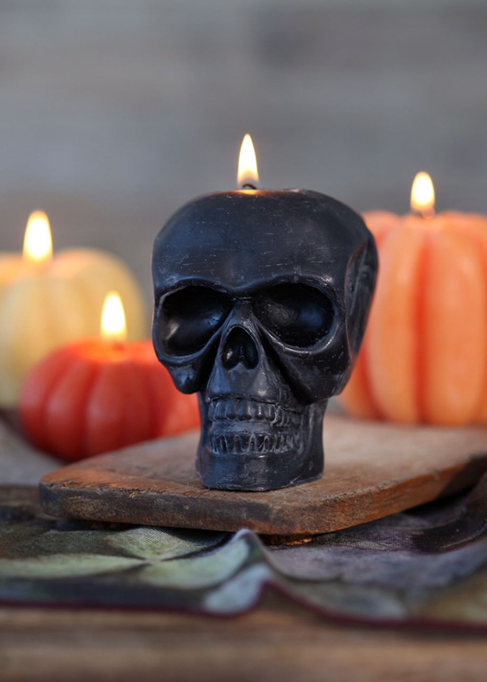 Big Dipper Waxs Works Black Skull Beeswax Candle
