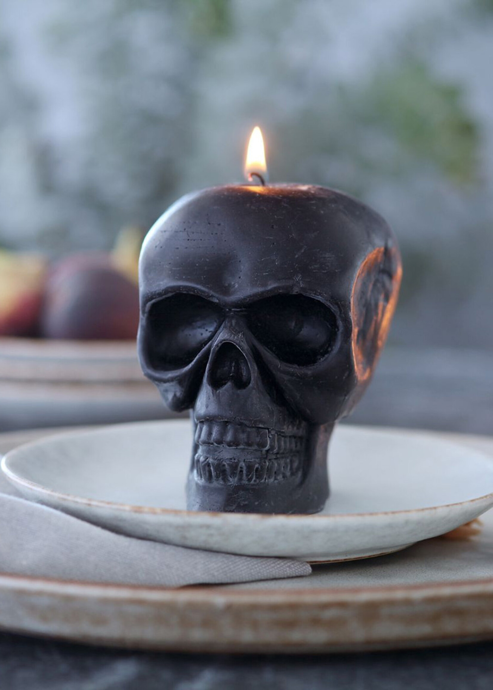 Big Dipper Waxs Works Black Skull Beeswax Candle