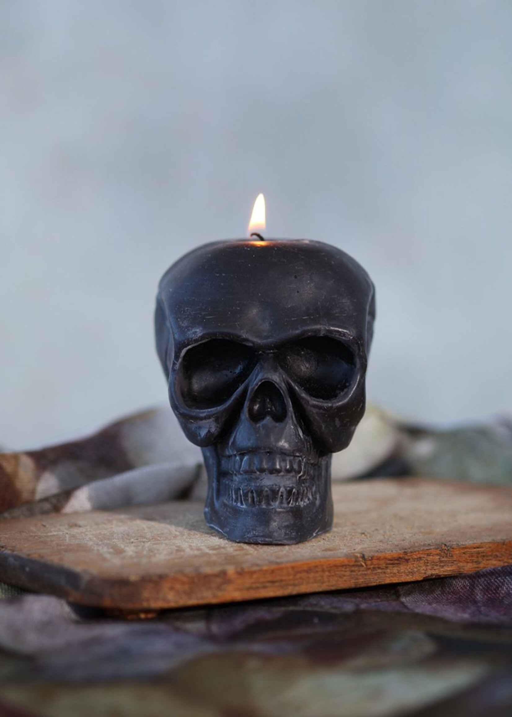 Big Dipper Waxs Works Black Skull Beeswax Candle
