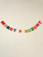 Ganesh Himal Felt Merry & Bright Banner