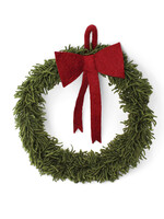 Gry and Sif Felt Wreath With Red Bow - Large