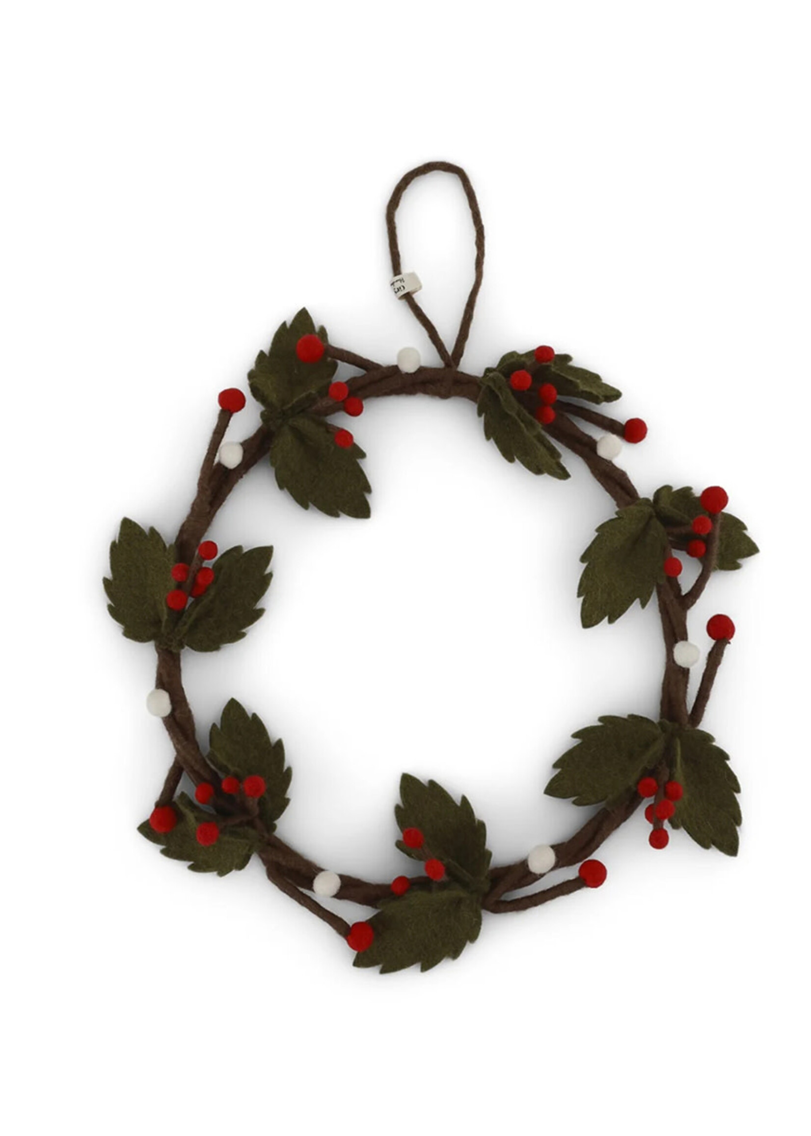 Gry and Sif Felt Holly Wreath