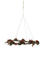 Gry and Sif Felt Holly Hanging Wreath