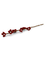 Gry and Sif Felt Flower Stem - Dark Red