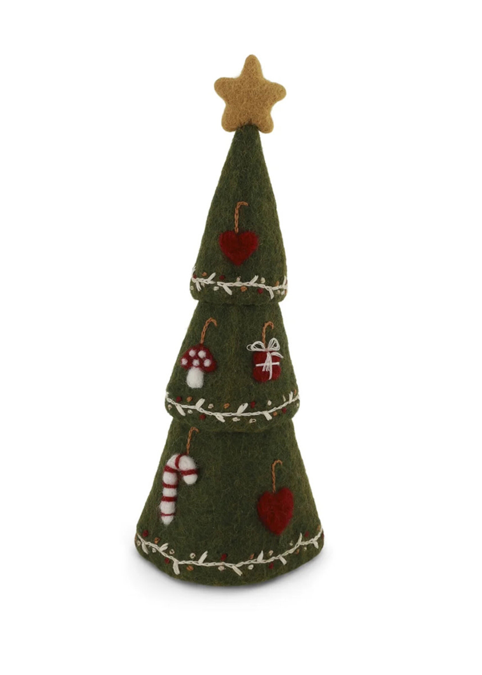 Gry and Sif Green Felt Christmas Tree [Three in One]
