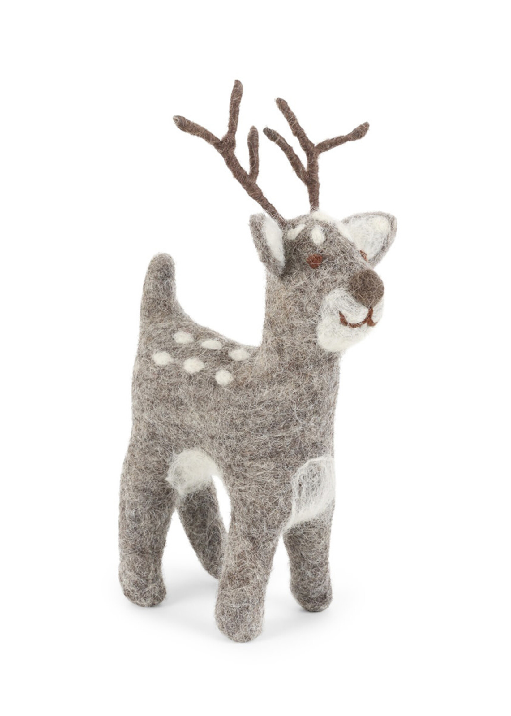 Gry and Sif Large Felt Grey Deer