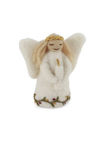 Gry and Sif Felt Angel Ornament - Holding a Candle