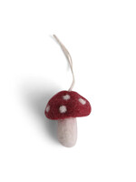 Gry and Sif Mini Felt Red Mushroom Ornament