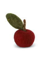 Gry and Sif Felt Apple Ornament - Dark Red