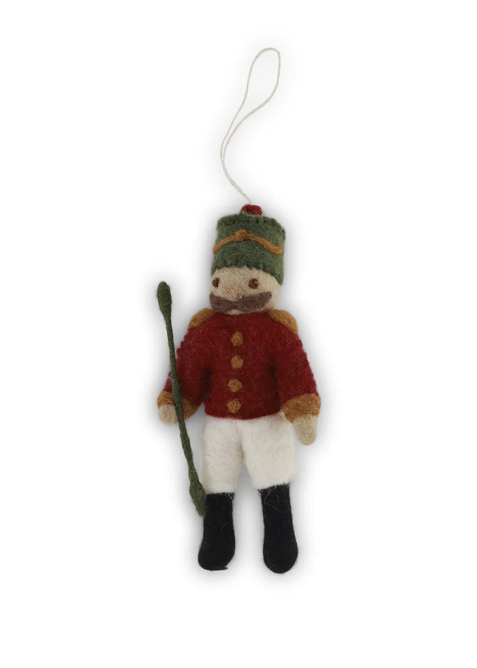 Gry and Sif Felt Nutcracker Ornament - Red Jacket
